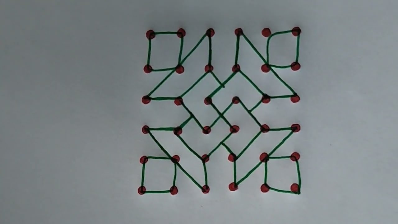 6-6 Simple chukkala muggulu for beginners| Chukkala muggulu| Festival muggulu| Kolam| Jeevitha nune 