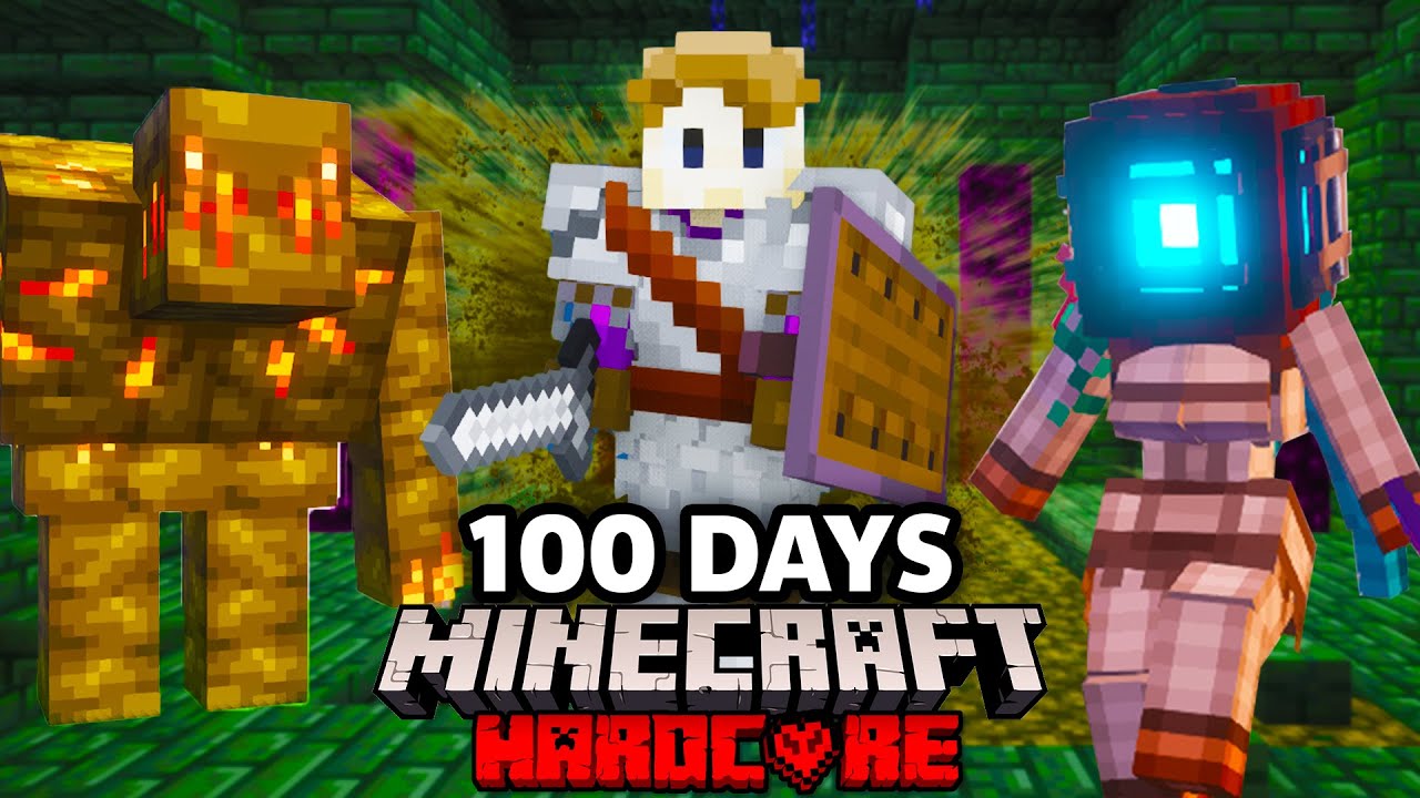 I Survived 100 Days as a WARRIOR in Minecraft Hardcore!