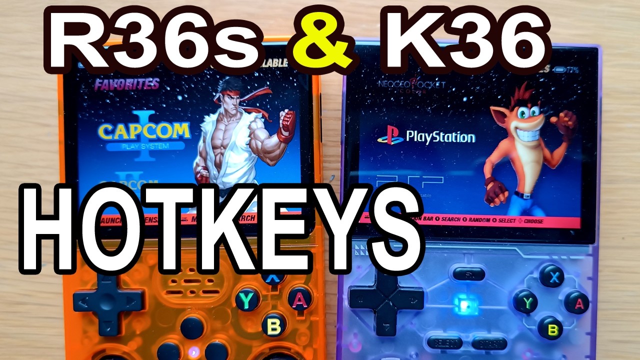 DIE WICHTIGSTEN HOTKEYS & SYSTEMEINSTELLUNGEN f&uuml;r den R36s & K36 Kinhank Retro Handheld Konsole