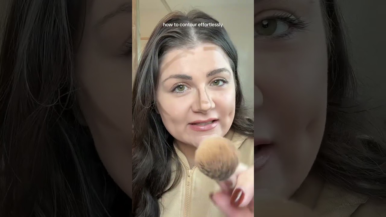 the way this contour stick glides on like butter and buffs out so easily with this brush makes it