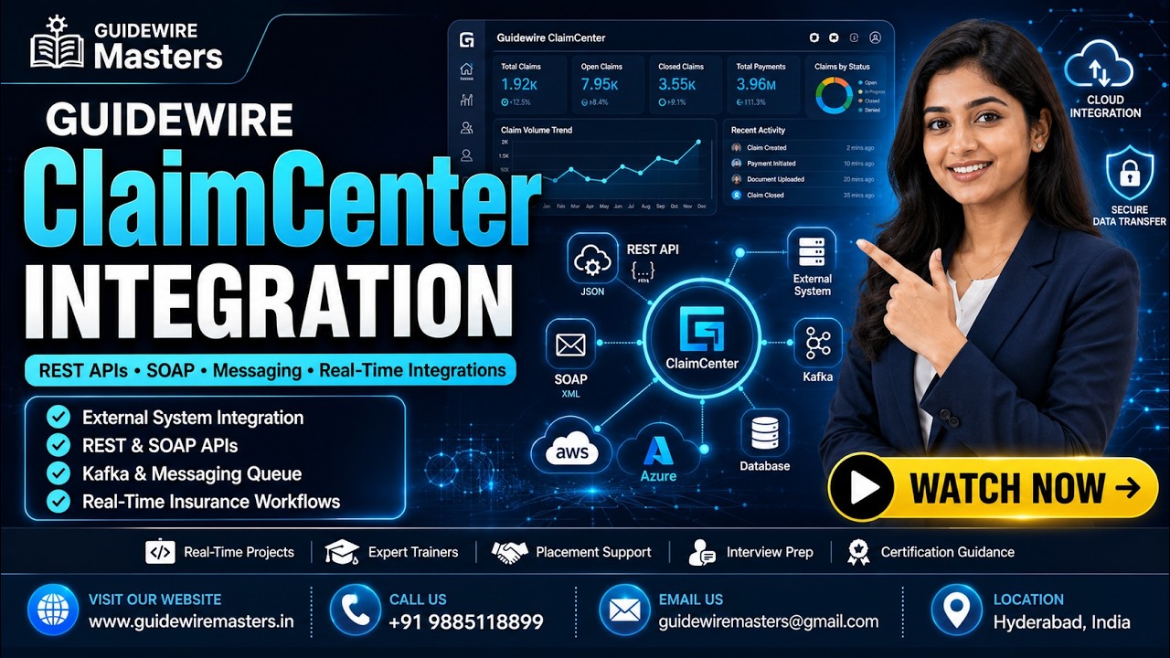 Guidewire ClaimCenter Integration Tutorial | REST APIs & SOAP | Guidewire Training in Hyderabad