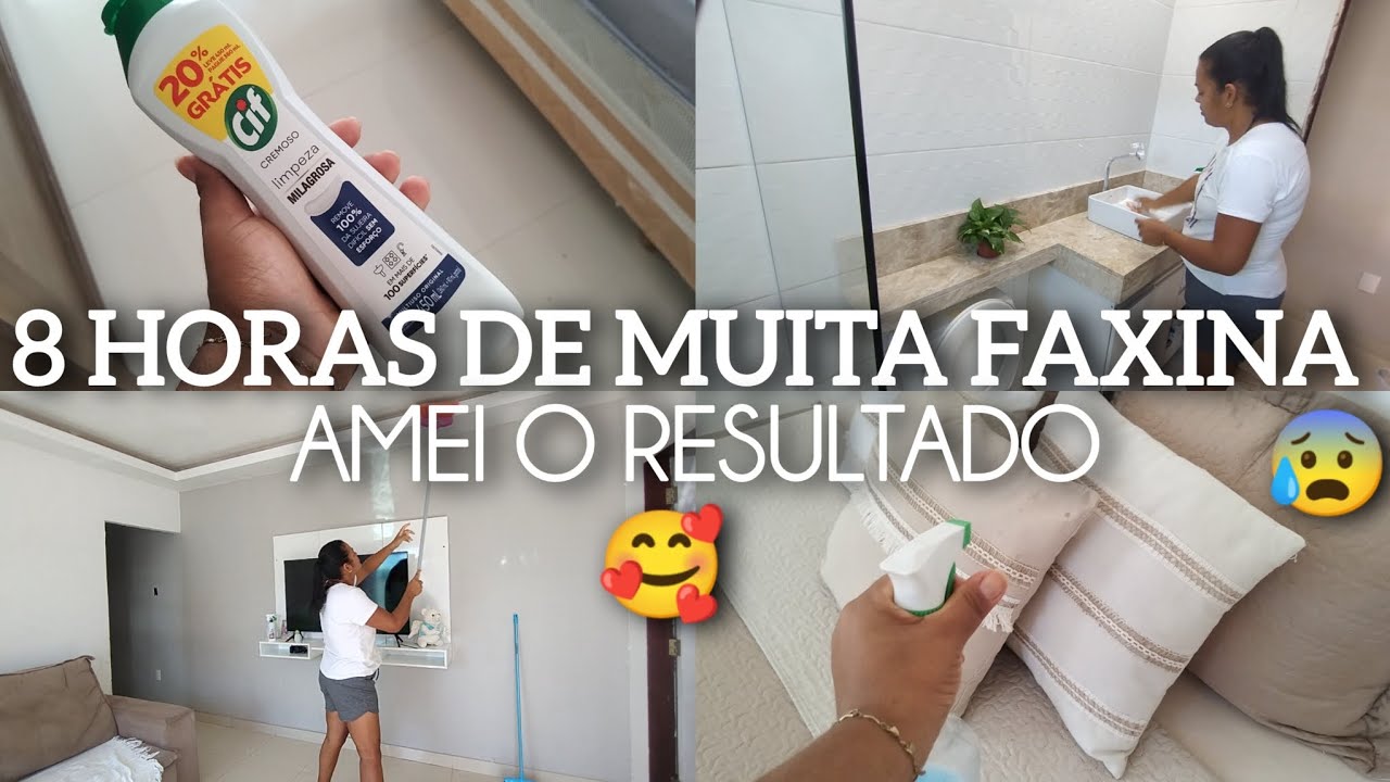 8 HORAS DE MUITA FAXINA 😰 AMEI O RESULTADO 🥰✨