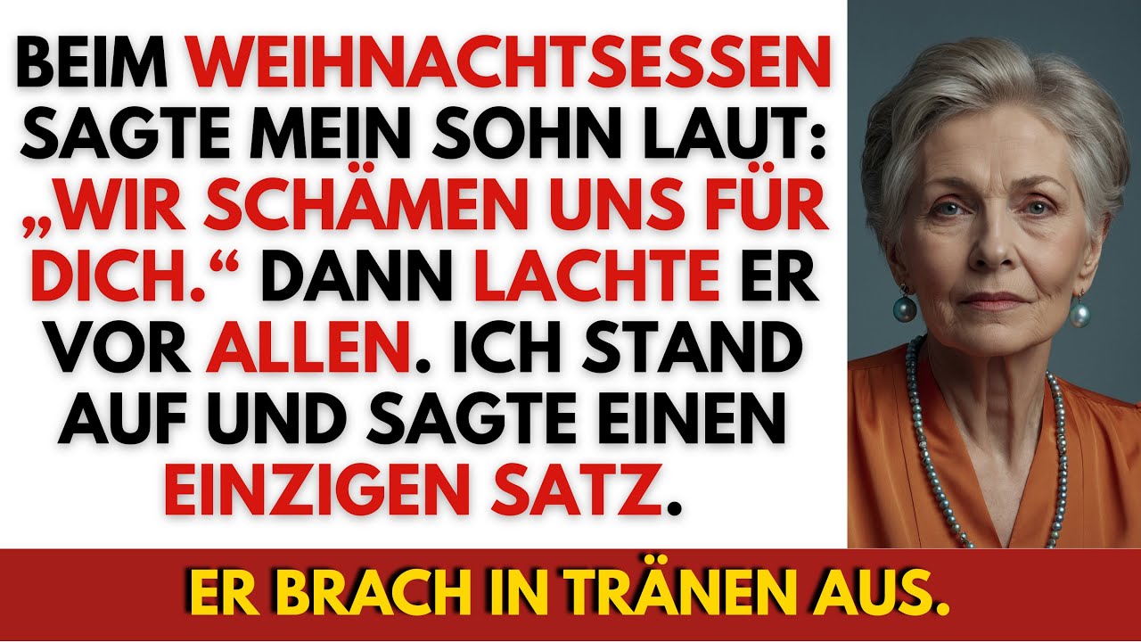 Mein Sohn sagte beim Weihnachtsessen: „Wir schämen uns für dich“ — und lachte…