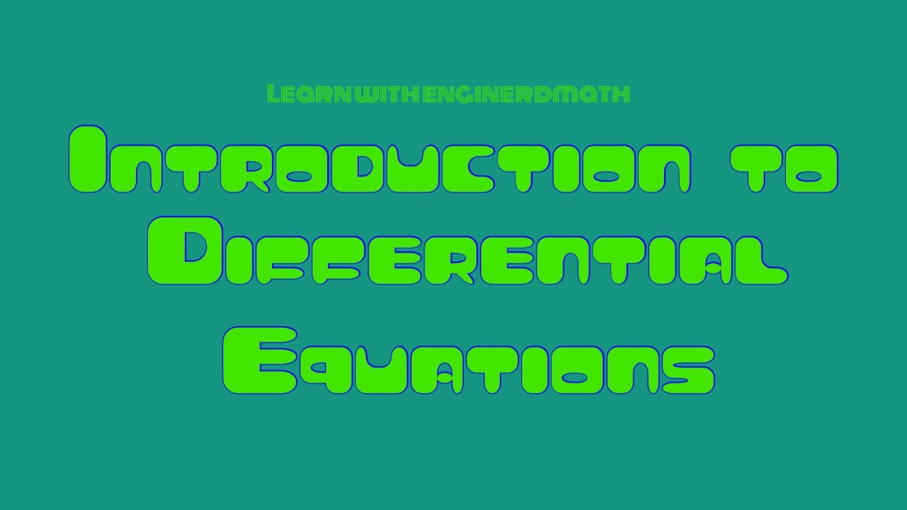 Introduction to Differential Equations Order, Degree, Linearity  (Tagalog/Filipino Math)