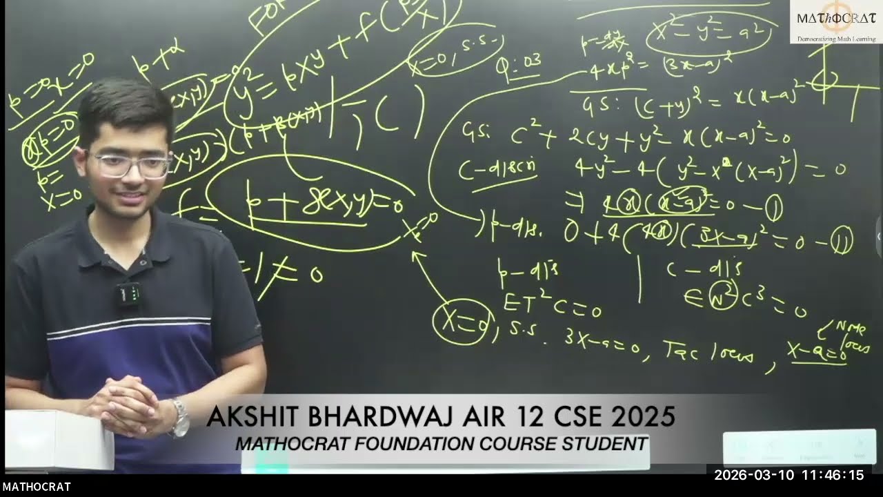 Akshit Bhardwaj, AIR 12 |GS related Query answers  | UPSC IAS Topper'25 #Mathocrat Classroom Student