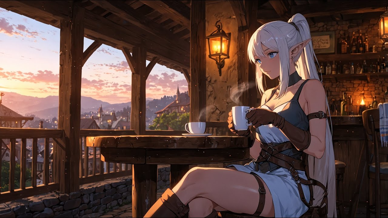 🌿An Elf&rsquo;s Tavern Rest-Coffee Break☕✨| Relaxing Medieval Music | Chill & Work Music | BGM🎶