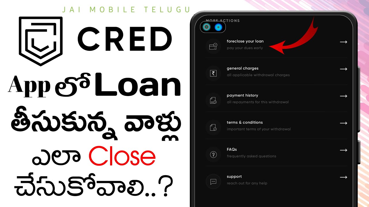 How to Foreclose CRED Cash loan Telugu