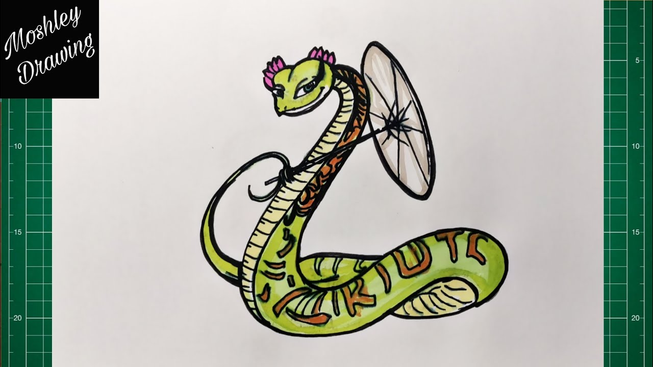 How to Draw Master Viper from Kung Fu Panda