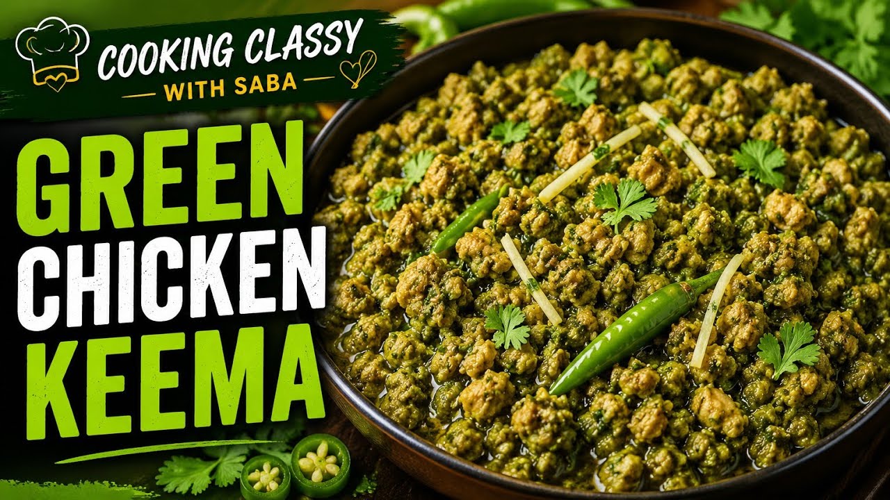 Delicious Green chicken keema#cookinclassy