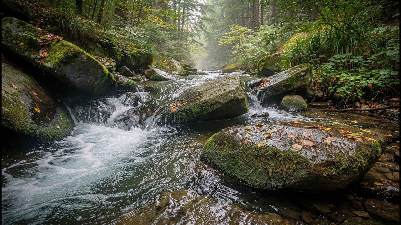 Hidden Forest River Sounds 🌿 Gentle Water Flow for Deep Sleep, Study & Relaxation