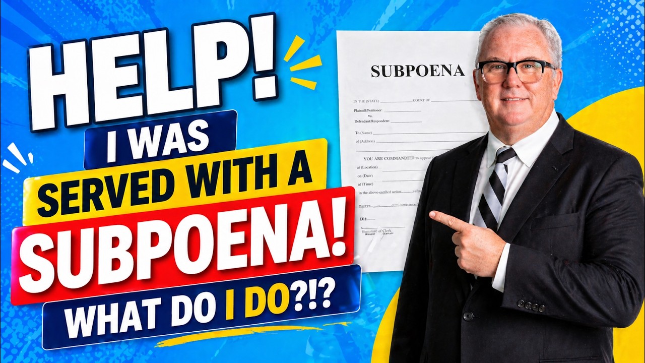 I Received A Subpoena, What Should I Do?