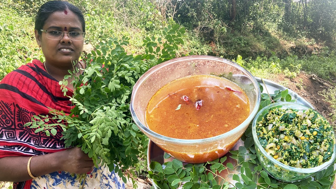 2 in 1 சமையல் / முருங்கை கீரை ரசமும் - பொரியலும் / Drumstick Leaves Rasam / Murungai Keerai Rasam