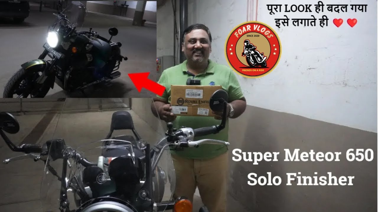 Super Meteor 650 Solo Finisher Installed DIY | पूरा LOOK ही बदल गया इसे लगाते ही ❤️❤️ Vlog No 493