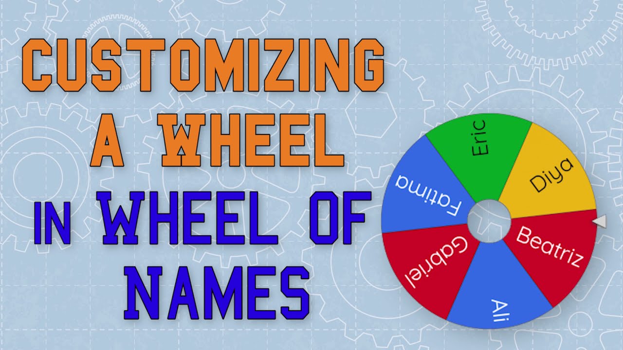 Customizing a Wheel in Wheel of Names