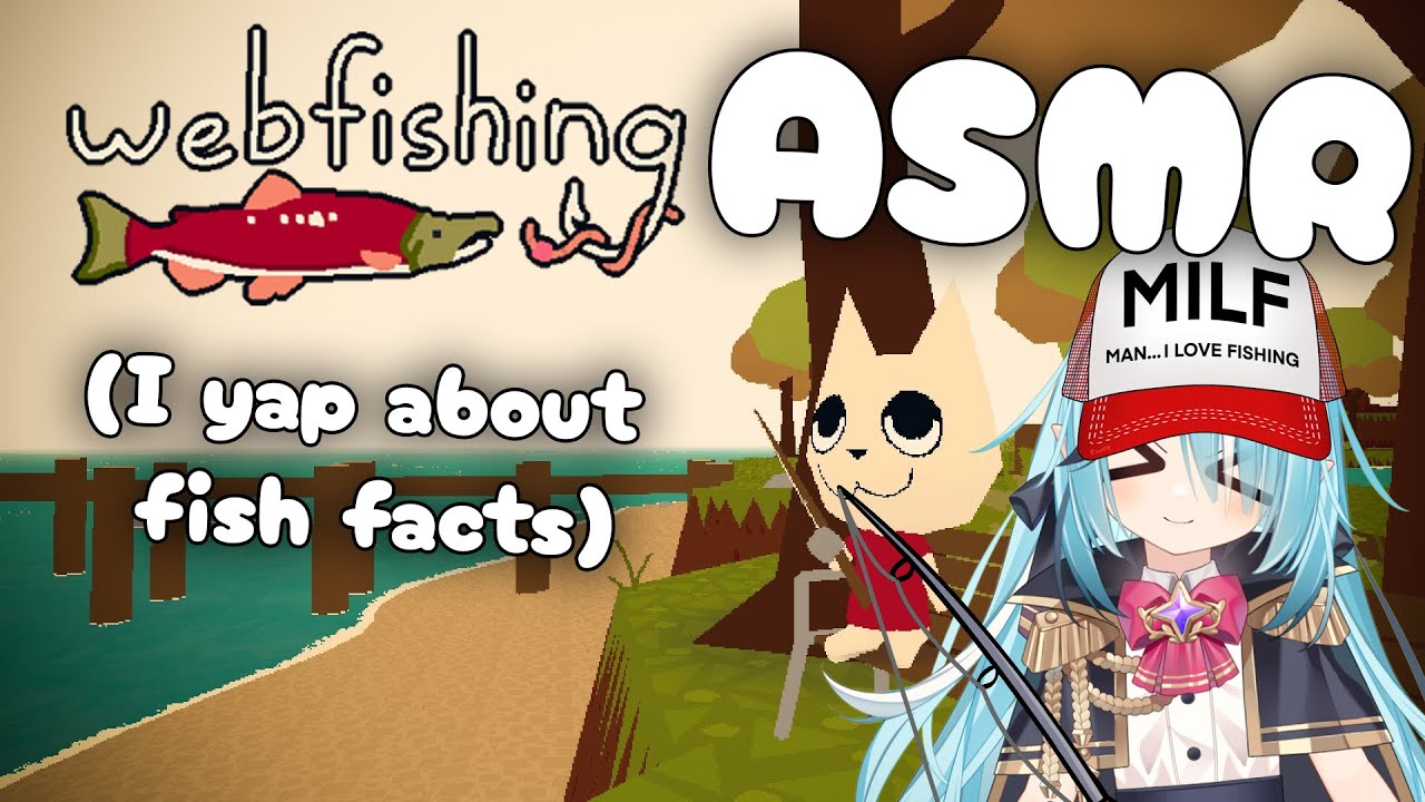 【ASMR】 Webfishing but I whisper fish facts to you ♥ keyboard and soft whispers