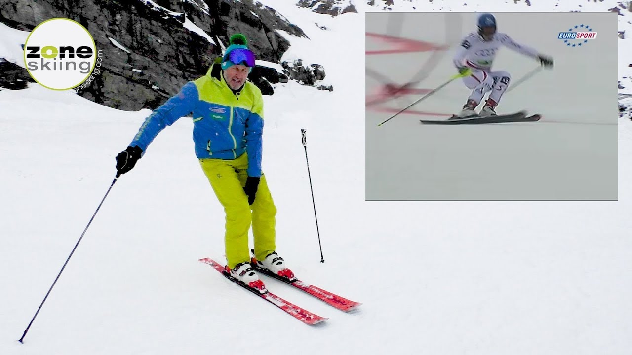Inside an outside leg in the skiing; avoiding knee injuries