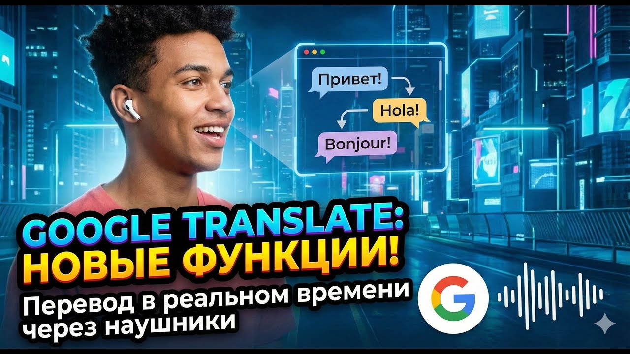 Google Переводчик - новые функции перевод в реальном времени с использованием наушников