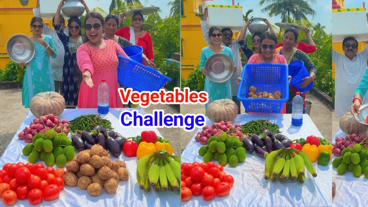 Unlimited Fresh Vegetables Funny Challenge Video