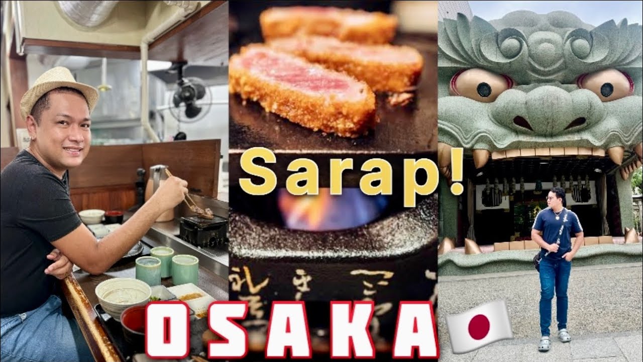 First Time to try GYUKATSU in OSAKA + Namba Yasaka Shrine