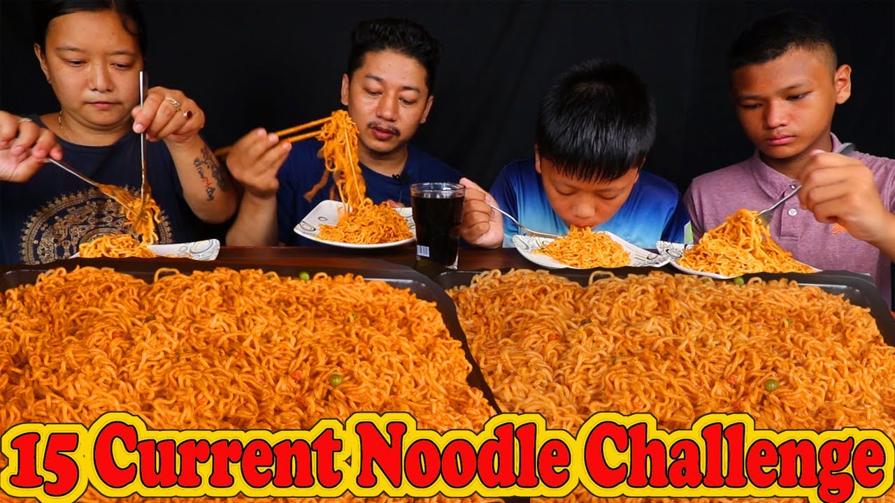 15 Spicy current noodles eating Challenge 