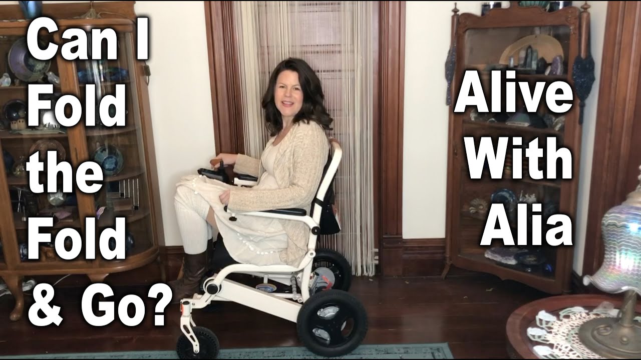 Folding the MagShock Fold and Go Wheelchair