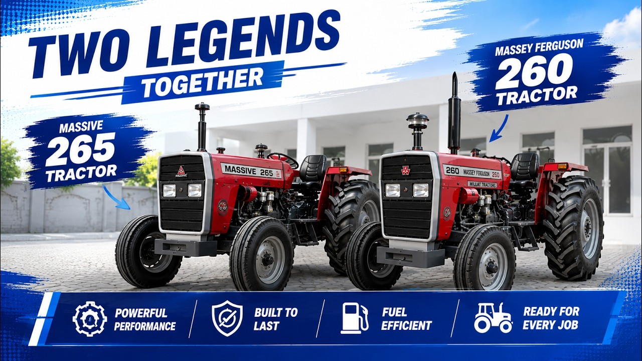 Massive 265 vs Massey Ferguson 260 | Tractor Comparison Review | CarJunction Tractors
