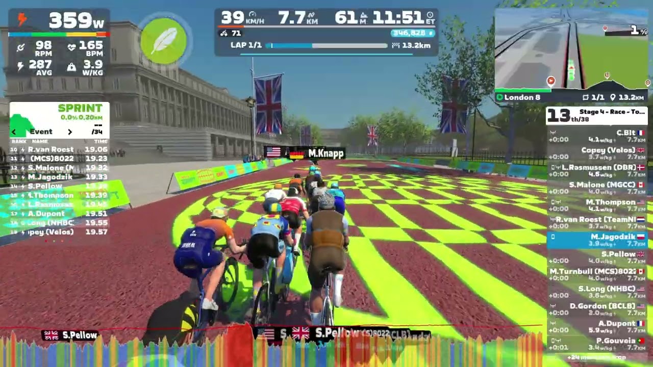 Zwift - Race: Stage 4 - Race - Tour de Zwift (B) on London 8 in London