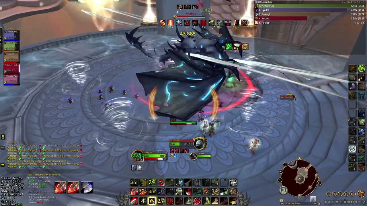 WoW Dragonflight 10.1.0 arms warrior pve The Vortex Pinnacle Mythic +12