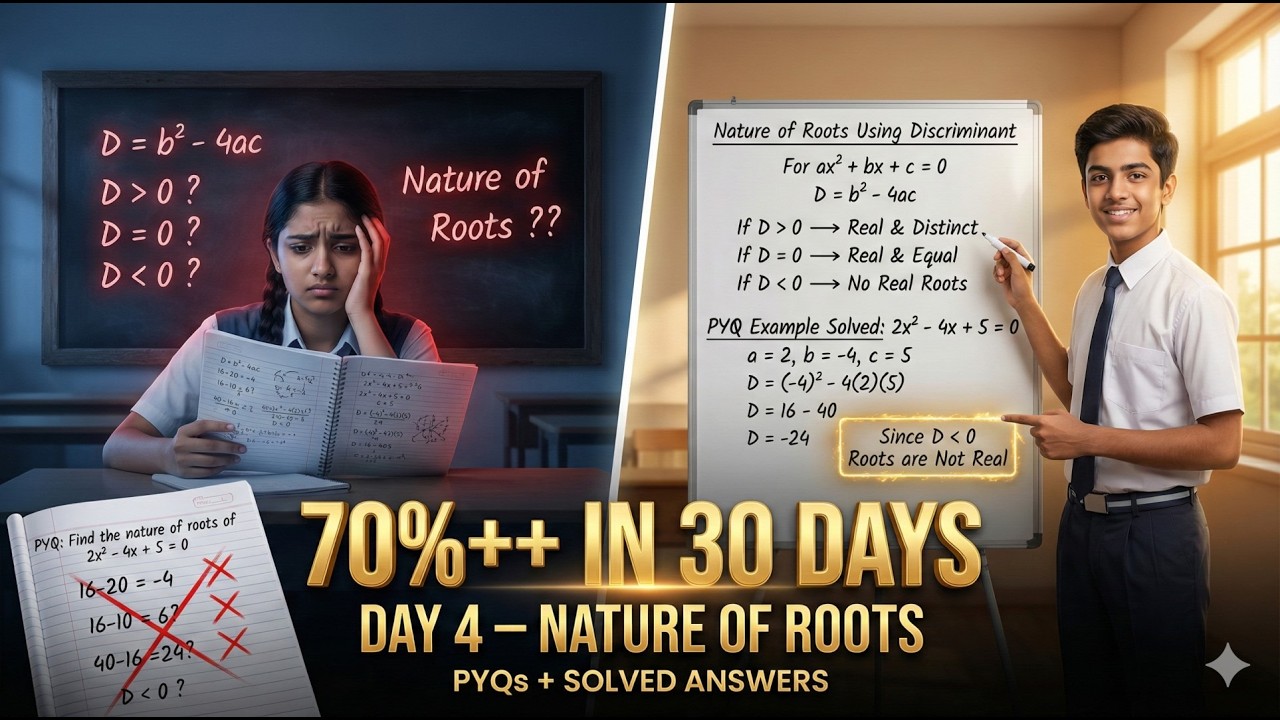 How to Find Nature of Roots | Class 10 Quadratic Equations | Board Exam 2026 | TG 10th class