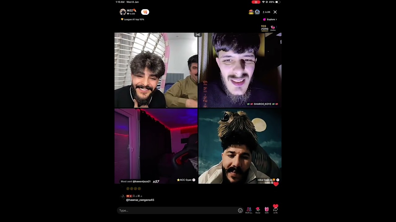 WZZ live in TikTok , دووەم لایڤی ساڵ - part 2