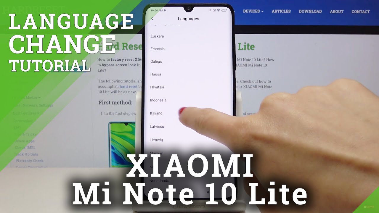 Как изменить язык на XIAOMI Mi Note 10 Lite – Настройки языка