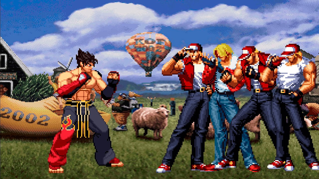 [KOF Mugen] Джин Казама против команды Терри Богарда