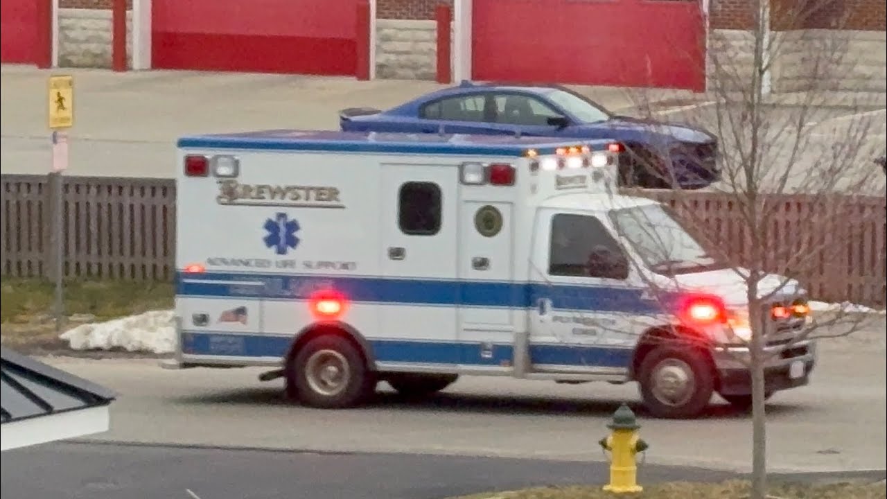 Brewster ems (plymouth) A7 responding to a medical ft. A United States coast guard helicopter 