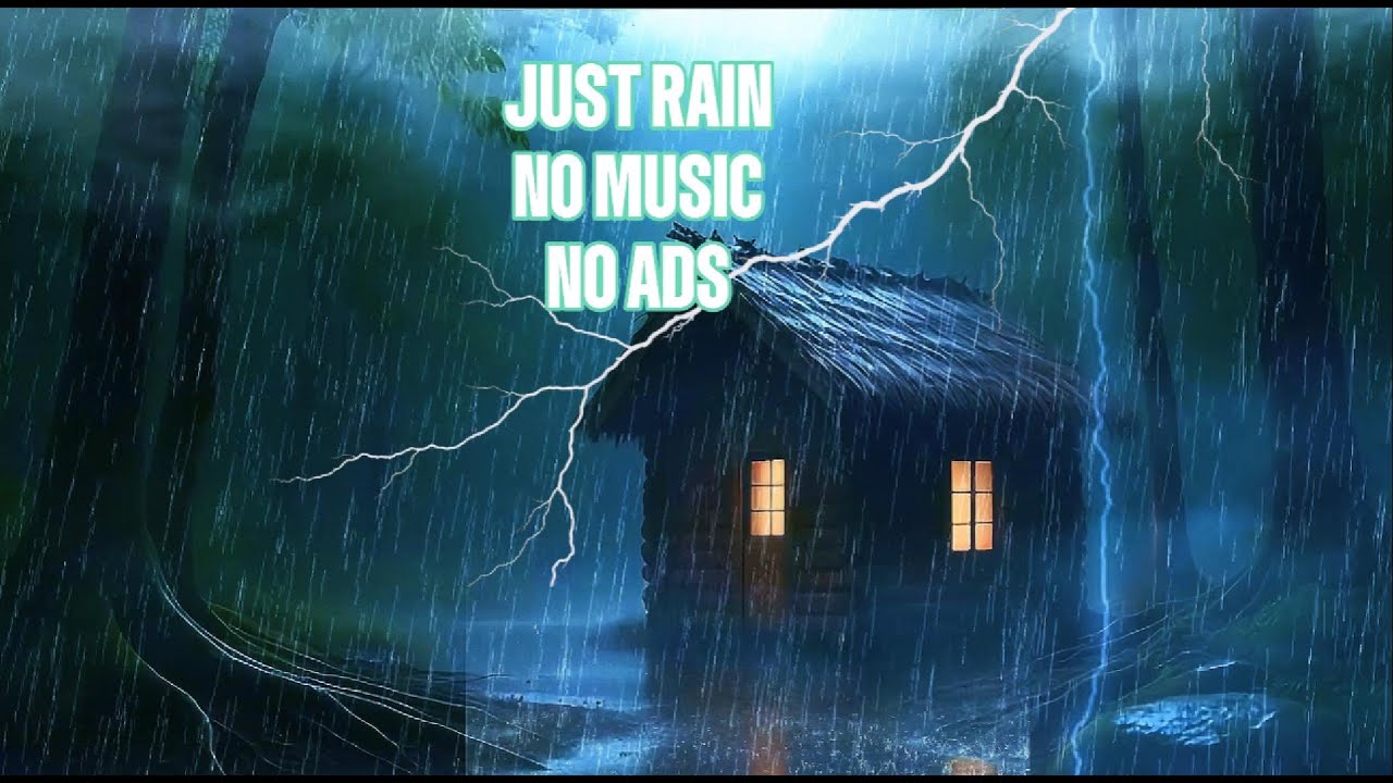 Gentle Night HEAVY RAIN AND THUNDER - Rain Sounds For Sleeping - Very Heavy Rain for SLEEP, ASMR #02