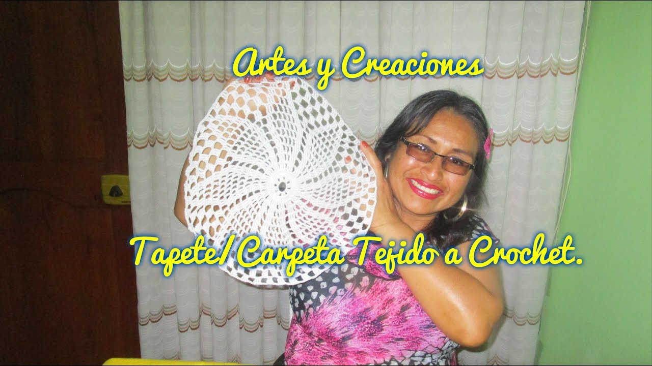 TAPETE/CARPETA TEJIDO A CROCHET.