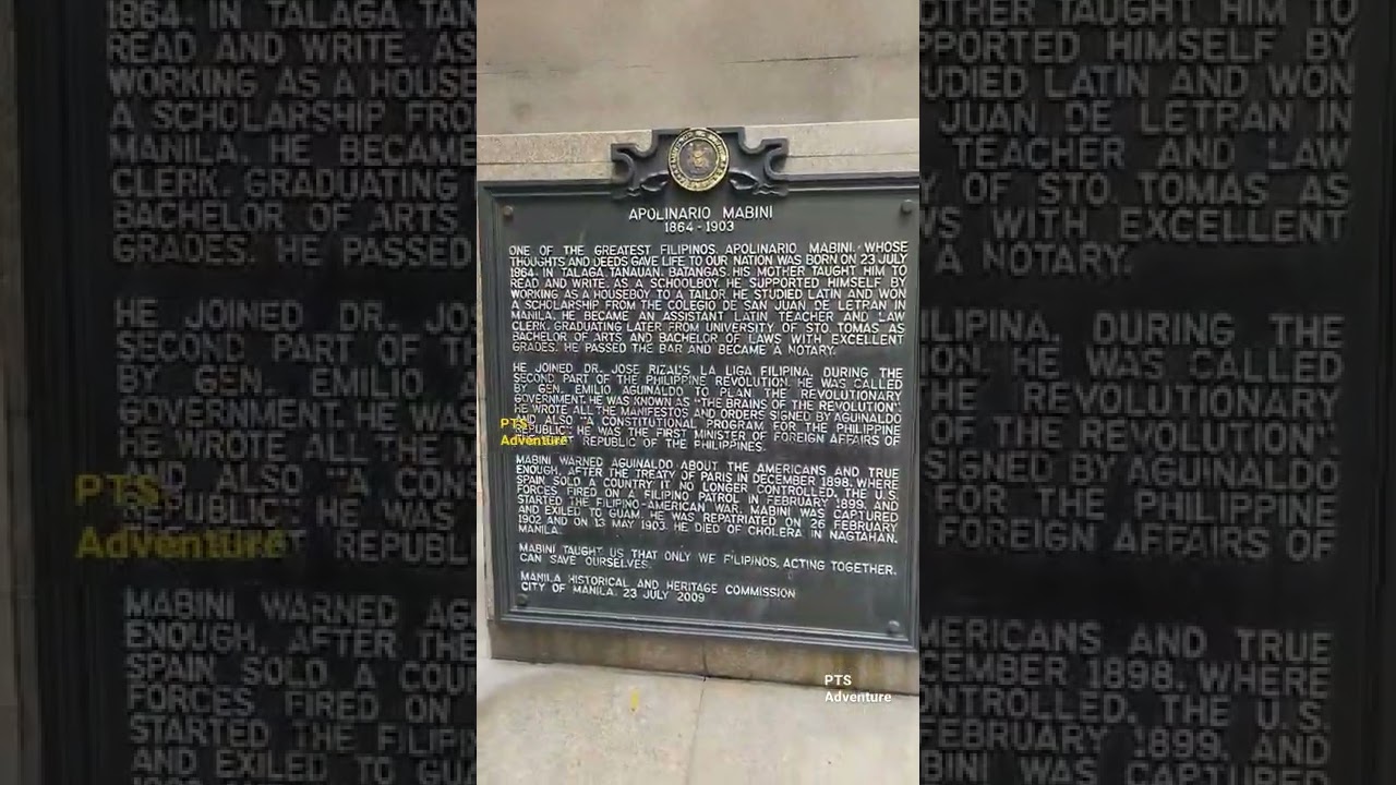 "True Story" Statute of Our Philippine Hero "APOLINARIO MABINI" here in Manila Philippines 🇵🇭🇵🇭