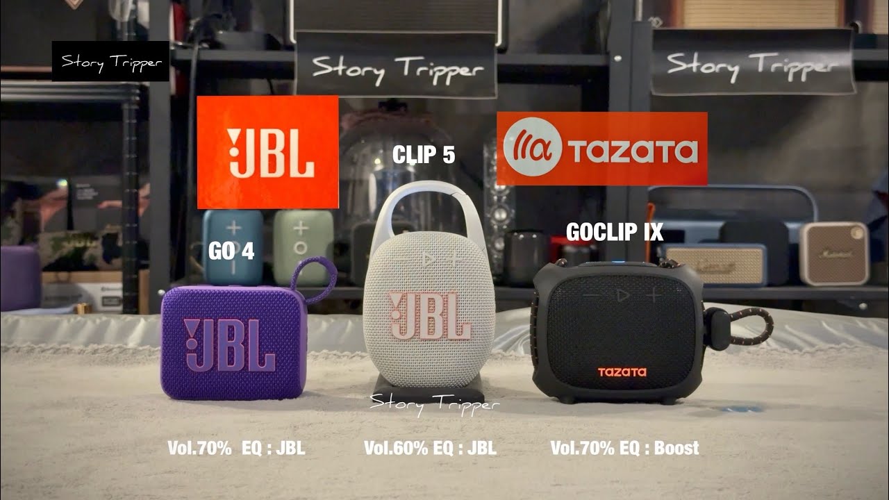JBL GO 4 против JBL Clip 5 против TAZATA GOCLIP IX