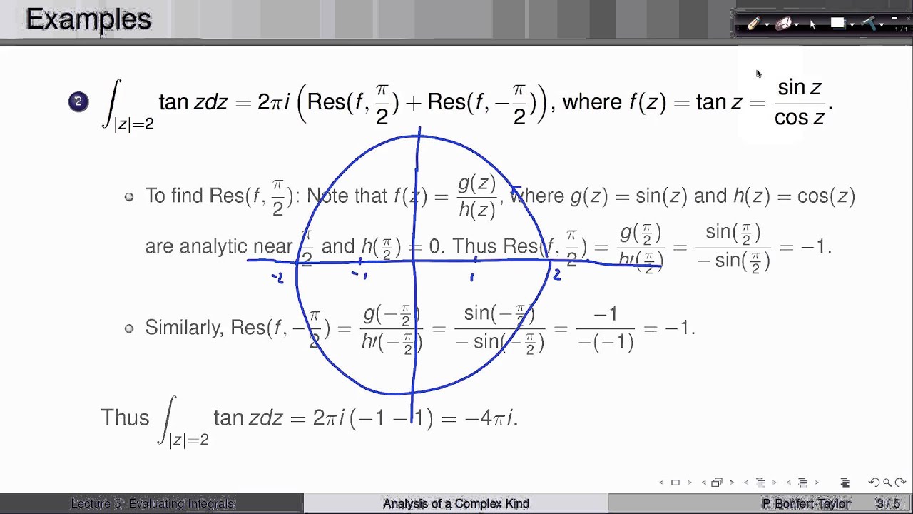 Week7Lecture5: Evaluating Integrals via the Residue Theorem