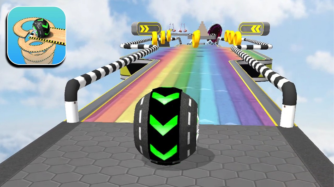 Игровой процесс Rolling Ball Sky Escape: скоростное прохождение всех уровней 729&ndash;735
