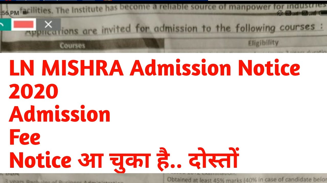 Ln Mishra mba MCA BCA BBA et admission process||Educational rk point