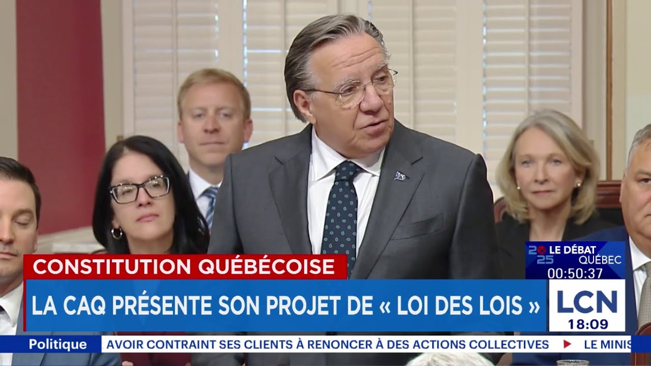Constitution qu&eacute;b&eacute;coise: la CAQ d&eacute;voile sa &laquo;loi des lois&raquo;