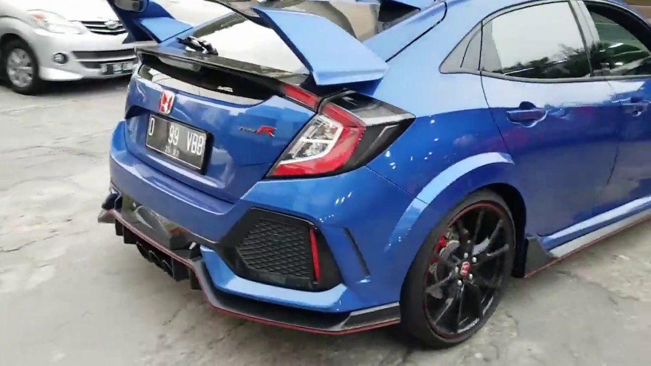 Beautiful Blue Honda Civic FK8 R with Milltek Sport Exhaust Road+