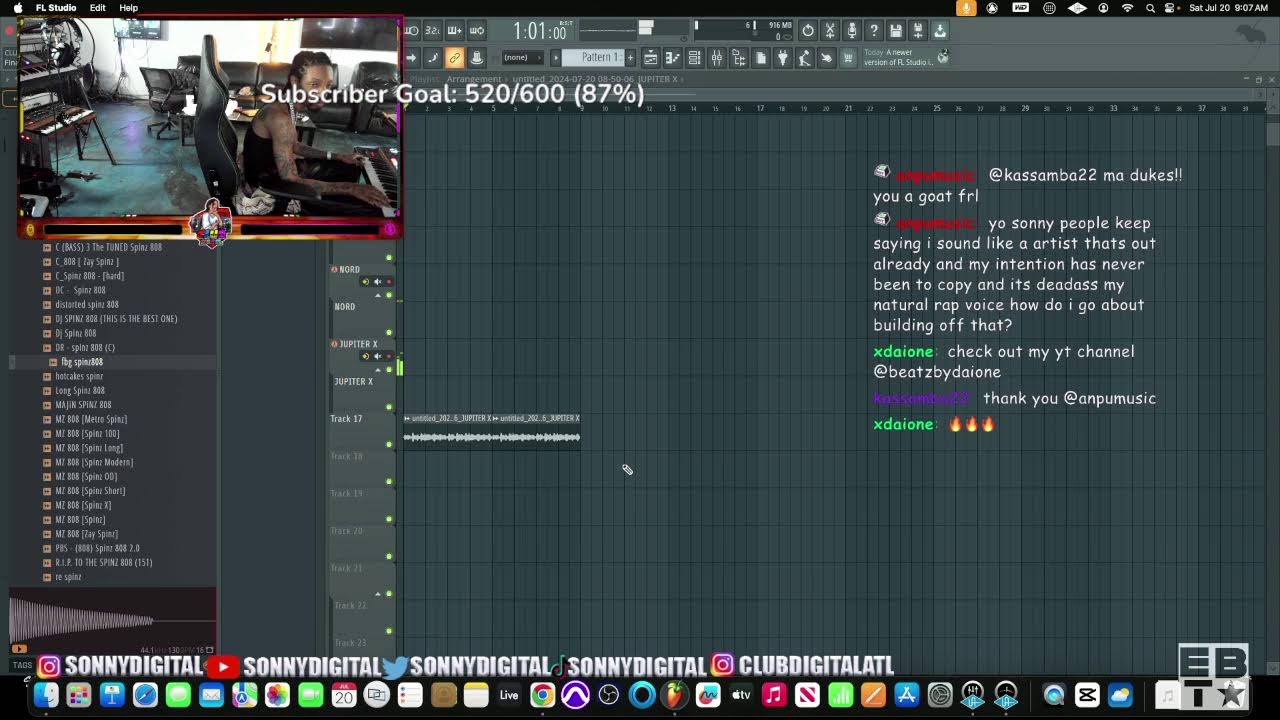 SONNY DIGITAL MAKING BEATS EARLY @ CLUB DIGITAL!!!