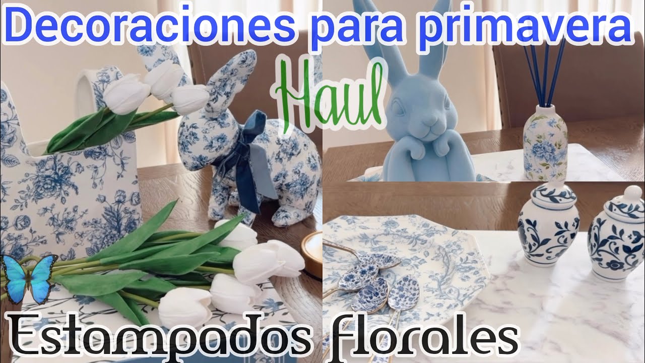 Decoración floral en azul para primavera/ te encantará #decoration #home #spring 
