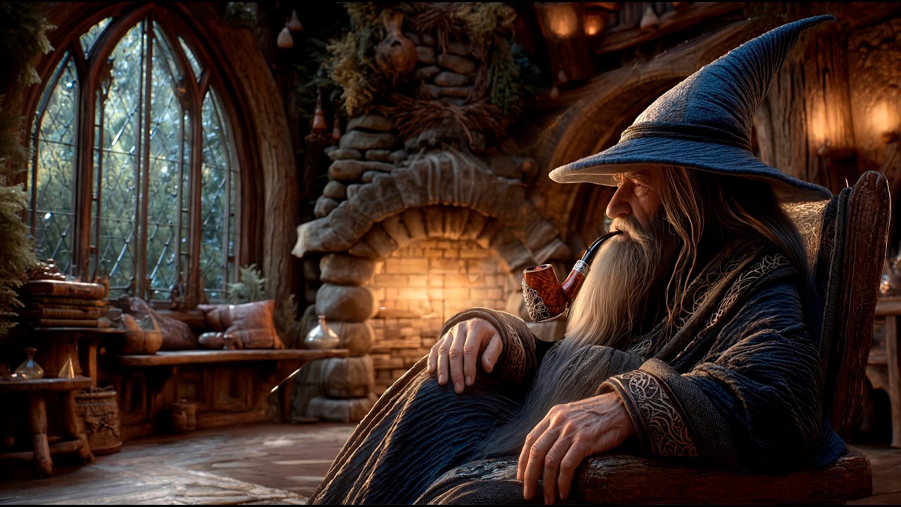 The Wizard's Hearth: Stop Overthinking & Find Peace | Cozy Fantasy Fireplace Ambience