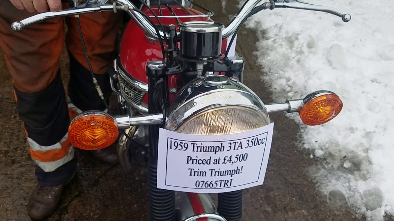 1959 Triumph 3TA 350cc at Andy Tiernans #07665TRI