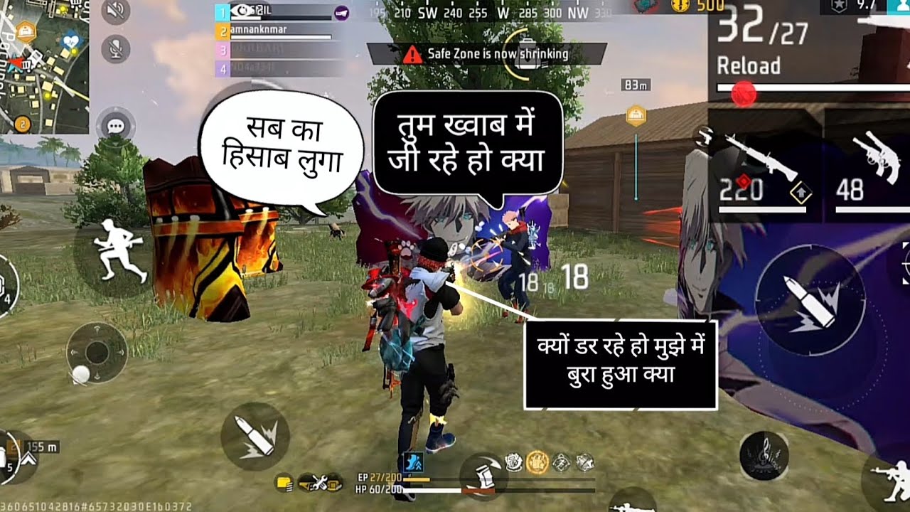 AWESOME IS SHOT BUT GAMEPLAY IS HOT GOOD GAMING SQUAD BR RANK GAMEPLAY FULL EPISODE FREEFIRE