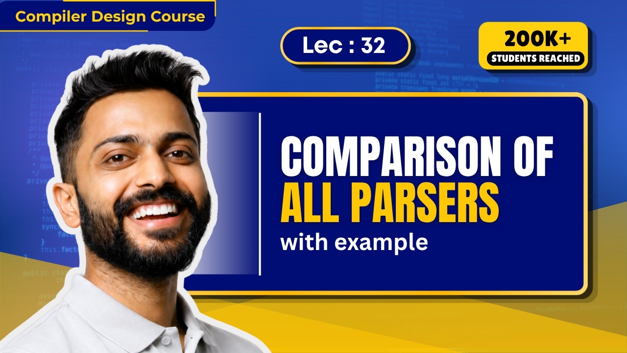 Lec-32: Comparison of all Parsers in Compiler Design