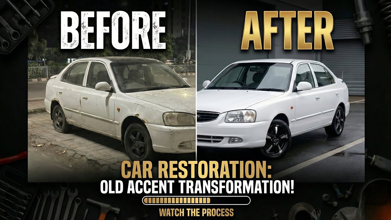 2008 Model Hyundai Accent Car Full Restoration || Hyundai Accent Old Car Full Body Restoration 🔥👍