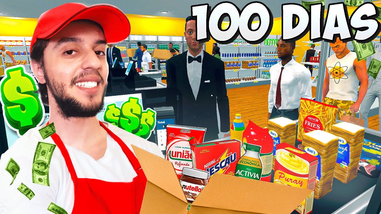 PASSEI 100 DIAS NO SUPERMARKET SIMULATOR